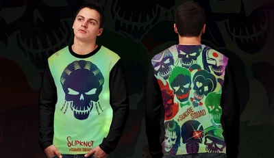 Прикольные футболки: Отряд самоубийц Suicide Squad slipknot